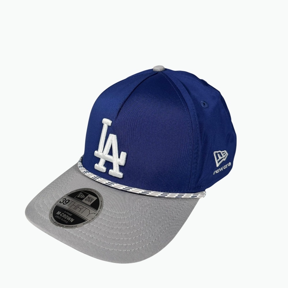 New Era Los Angeles Dodgers Hat Men L/XL Blue Stretch Fit Cap A-Frame Rope NWT
